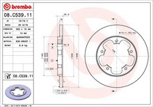 Load image into Gallery viewer, Brembo Painted Brake Disc, 08.C539.11