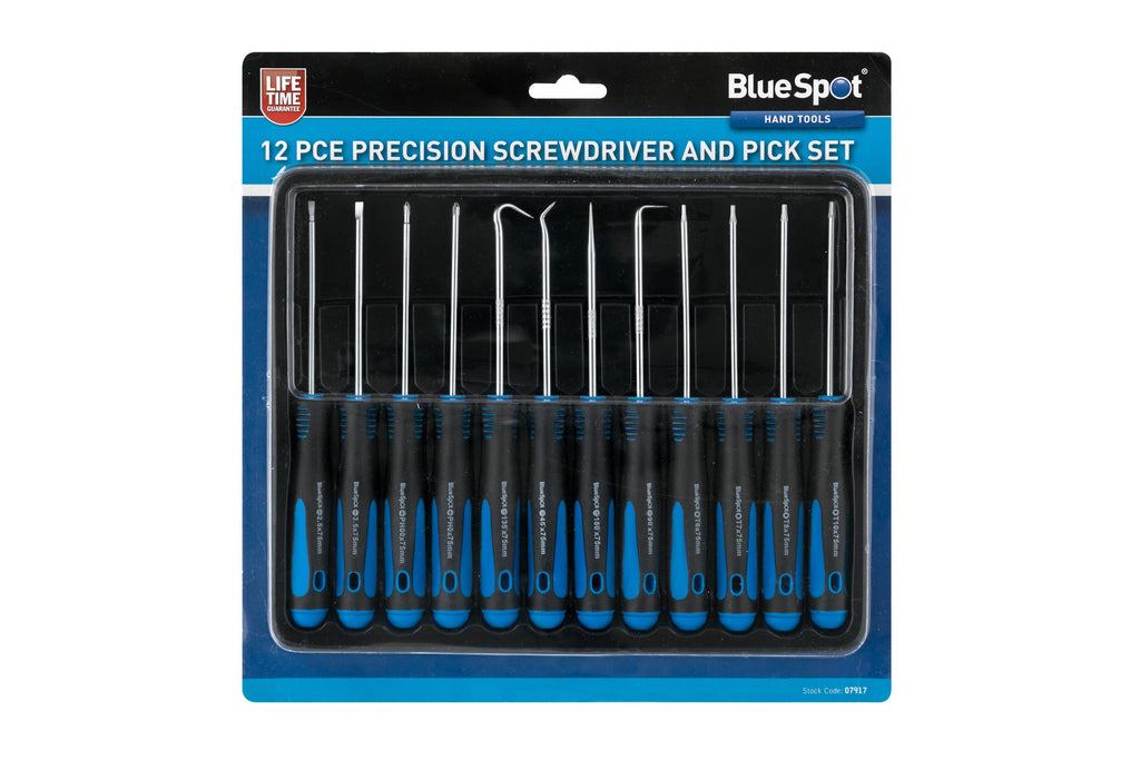 Blue Spot Tools 12pc Precision Screwdriver and Pick Set - 07917