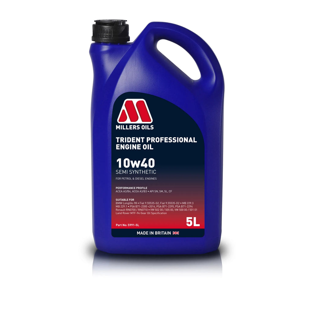 Millers Oils Trident Professional 10W-40 Semi Synthetic Engine Oil 5 Litre