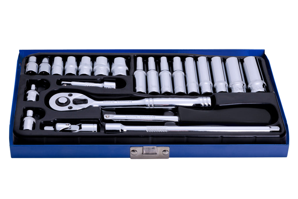 Blue Spot Tools 40piece 1/4" & 3/8" Socket Set 4-13mm (5/32"-3/8") - 01535
