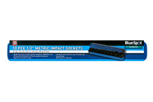 Load image into Gallery viewer, Blue Spot Tools 10pc 1/2" Metric Shallow Impact Sockets 9-27mm - 01537