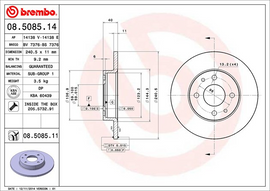 Brembo Painted Brake Disc, 08.5085.11