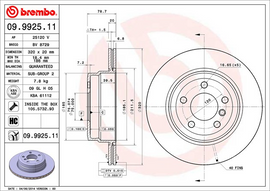 Brembo Painted Brake Disc, 09.9925.11
