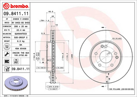Brembo Painted Brake Disc, 09.8411.11