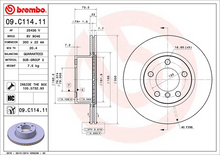 Load image into Gallery viewer, Brembo Painted Brake Disc, 09.C114.11