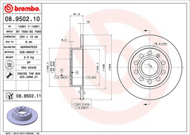 Brembo Painted Brake Disc, 08.9502.11