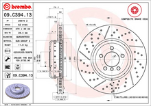 Load image into Gallery viewer, Brembo Painted Brake Disc, 09.C394.13