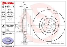 Load image into Gallery viewer, Brembo Painted Brake Disc, 09.B971.11