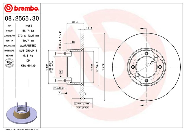 Brembo Brake Disc, 08.2565.30