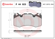 Load image into Gallery viewer, Brembo Brake Pad, P 44 023
