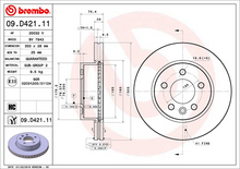 Load image into Gallery viewer, Brembo Painted Brake Disc, 09.D421.11