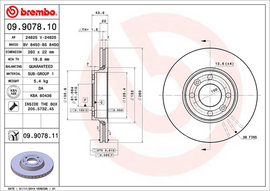 Brembo Painted Brake Disc, 09.9078.11