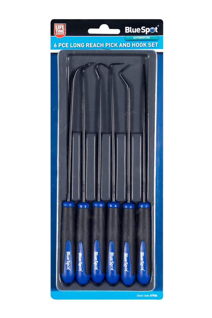 Blue Spot Tools 6pc Long Reach Pick & Hook Set - 07926