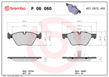 Load image into Gallery viewer, Brembo Brake Pad, P 06 060