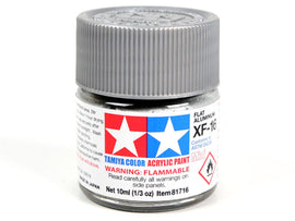 Tamiya XF-16 Flat Aluminum Mini Acrylic Paint - 10ml