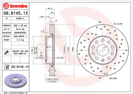 Brembo Brake Disc Xtra, 09.9145.1X