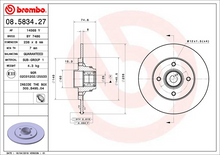Load image into Gallery viewer, Brembo Brake Disc, 08.5834.27