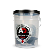 Load image into Gallery viewer, Autobrite Clear Detailing Bucket With Gamma Seal Dirt Guard (Black)