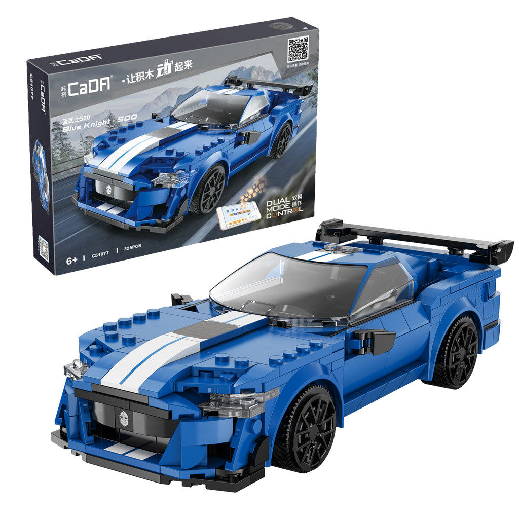 CaDa Blue Knight Race Car RC Brick Model Kit 325pc - C51077W