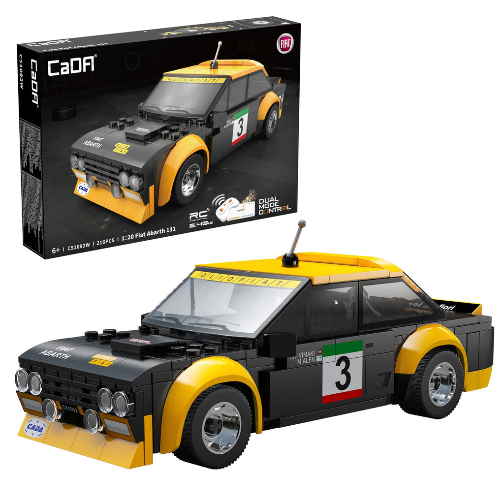 CaDA Fiat Abarth 131 1:20 RC Brick Model Car 216pcs - C51092W
