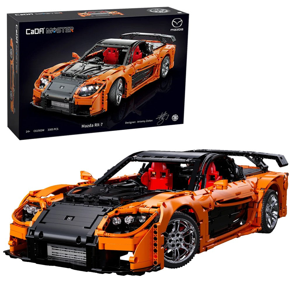CaDA Mazda RX-7 1:8 Brick Model Car Age 14+ 3305pcs - C61502W