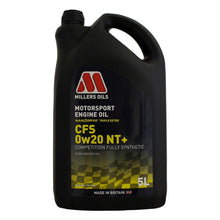 Load image into Gallery viewer, Millers Oils Motorsport CFS 0w-20 NT+ Fully Synthetic Engine Oil 5L