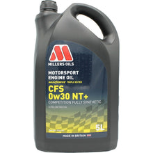 Load image into Gallery viewer, Millers Oils Motorsport CFS 0w-30 NT+ Fully Synthetic Engine Oil 5L