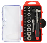 Dekton 22pc Screwdriver Ratchet Wrench Bit & Socket