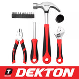 Dekton 17pc Kitchen Drawer Tool Kit Hammer Wrench Combination Pliers Screwdriver Mallet