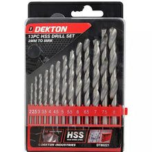 Load image into Gallery viewer, Dekton 13pc HSS Steel Drill Set Metric Wood Plastic 2mm-8mm