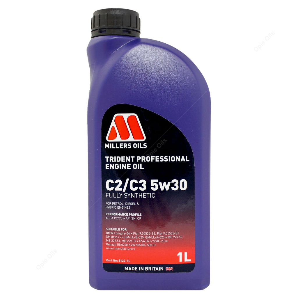 Millers Oils Trident Professional C2/C3 5W-30 Fully Syn Engine Oil 1L