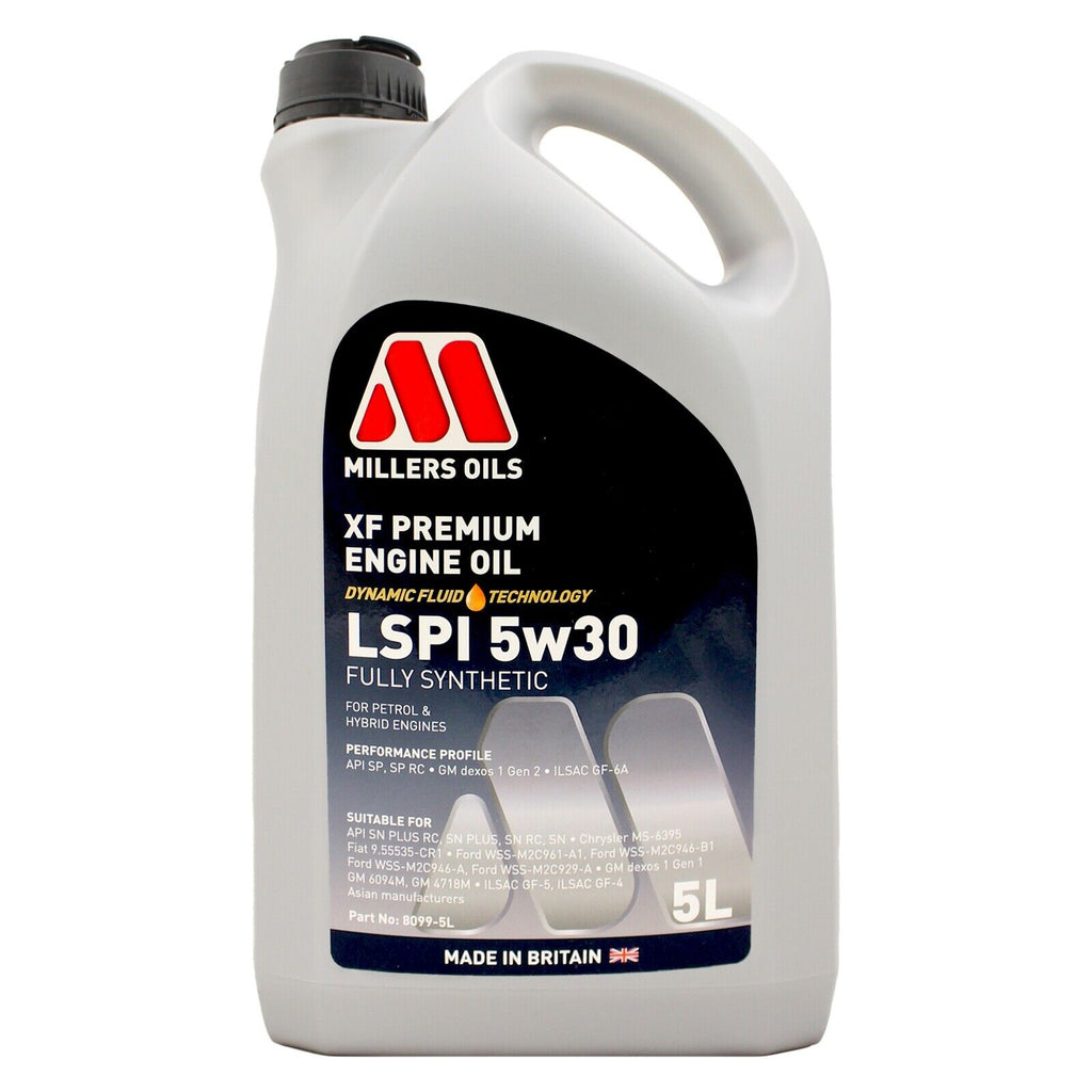 Millers Oils XF Premium LSPI 5W-30 5W30 Fully Synthetic Engine Oil 5L