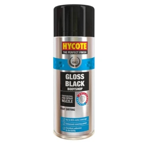 Hycote Bodyshop Gloss Black Spray Paint 400ml