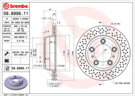Brembo Painted Brake Disc, 09.8998.11