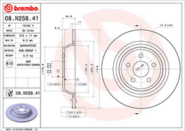 Brembo Painted Brake Disc, 08.N258.41