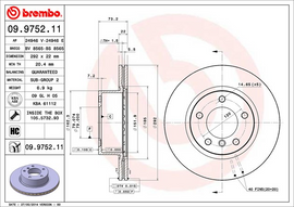 Brembo Painted Brake Disc, 09.9752.11