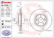 Load image into Gallery viewer, Brembo Painted Brake Disc, 09.D428.11