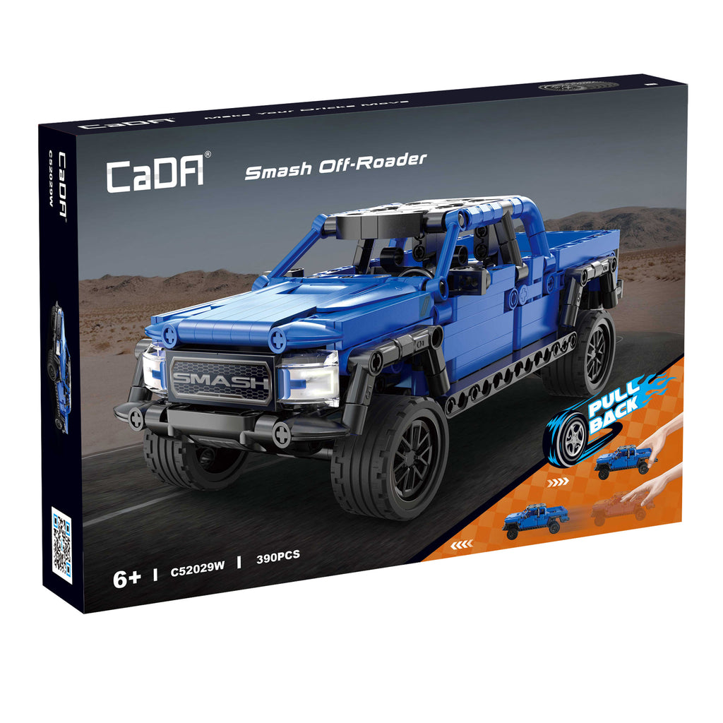 CaDA Smash Off Roader Pull Back Off Road Brick Building Kit 390 Pieces C52029W