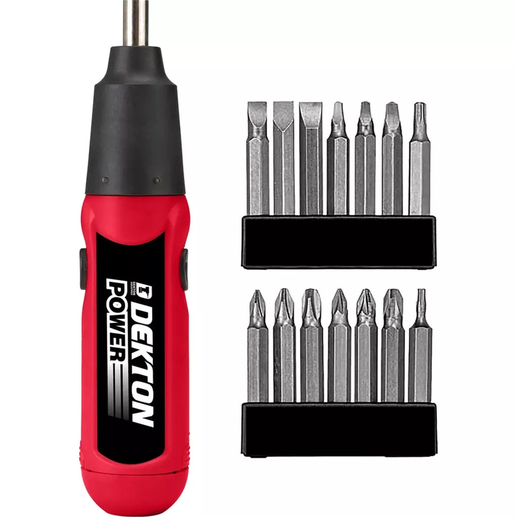 Dekton 15pc 6v Cordless Drill Electric Screwdriver Drill AA Battery with Bits
