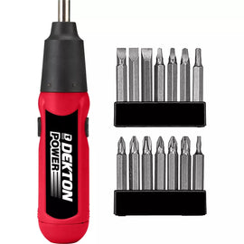 Dekton 15pc 6v Cordless Drill Electric Screwdriver Drill AA Battery with Bits