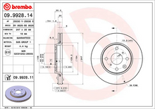 Load image into Gallery viewer, Brembo Painted Brake Disc, 09.9928.11