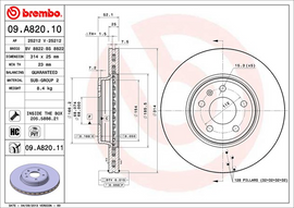 Brembo Brake Pad, 09.A820.11