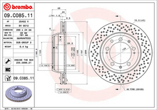Load image into Gallery viewer, Brembo Painted Brake Disc, 09.C085.11