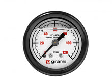 Load image into Gallery viewer, Grams Fuel Pressure Gauge - 120psi White Face