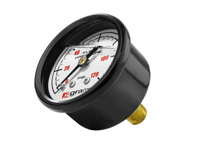Grams Fuel Pressure Gauge - 120psi White Face
