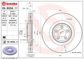 Brembo Painted Brake Disc, 09.B556.11