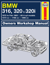 Load image into Gallery viewer, BMW 316, 320 &amp; 320i (4-cyl)(75 - Feb 83) Haynes Repair Manual