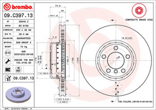 Load image into Gallery viewer, Brembo 2x Painted Brake Disc, 09.C397.13