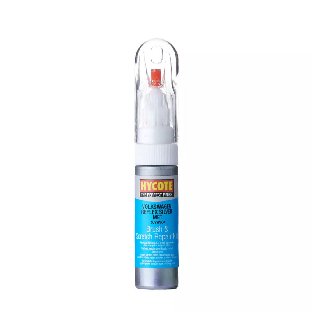 Hycote Touch Up Colour Paint Brush Volkswagen Reflex Silver Metallic 12.5ml