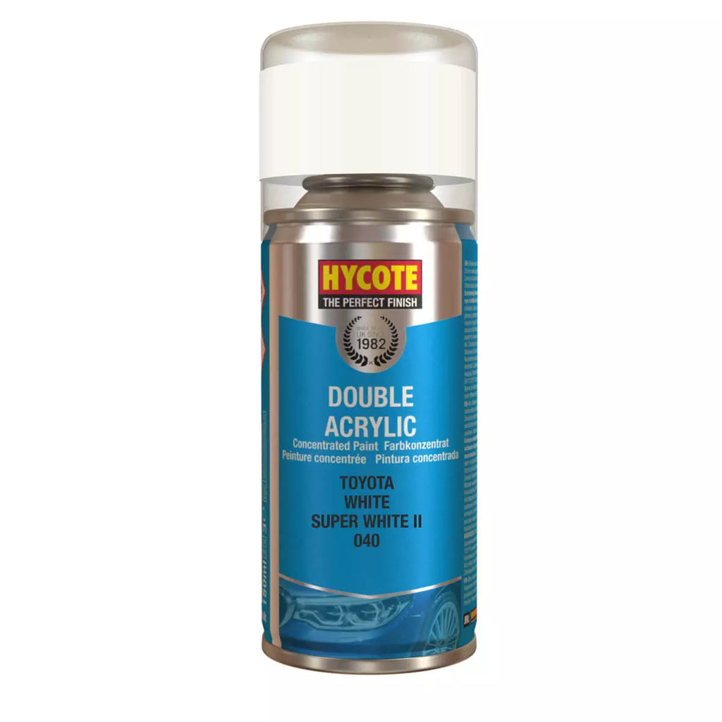 Hycote Toyota Super White 2 Double Acrylic Spray Paint 150ml
